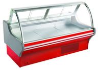 -2 Display 8 ℃ตู้เย็นแบบเปิดโล่งสำหรับอาหารทะเลสดเนื้อขนาดกำหนดเอง
