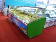 ตู้เย็นแสดงไอศกรีมประหยัดพลังงานพร้อม 20 กระทะ -22 - 18 °C OEM