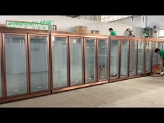Air Cooling Soft Drink Display Refrigerator With Self Closing Door