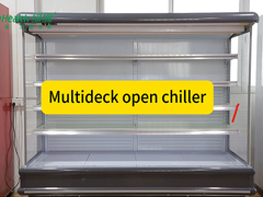 Led Light Multideck Open Chiller Cabinet สําหรับผลไม้และผักสด