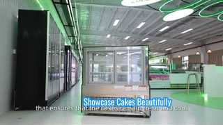 ตู้เย็นเค้กกระจกมุมขวา