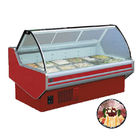 ตู้เย็น Display 60Hz Deli โค้งเบเกอรี่แก้วเนื้อแช่แข็งตู้โชว์แสดงอาหารแช่แข็ง