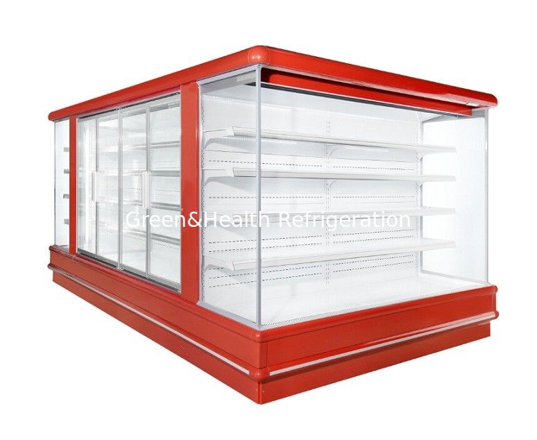 ซุปเปอร์มาร์เก็ตเปิด Multideck Open Chiller Refrigerating Showcase ประเภทยุโรป