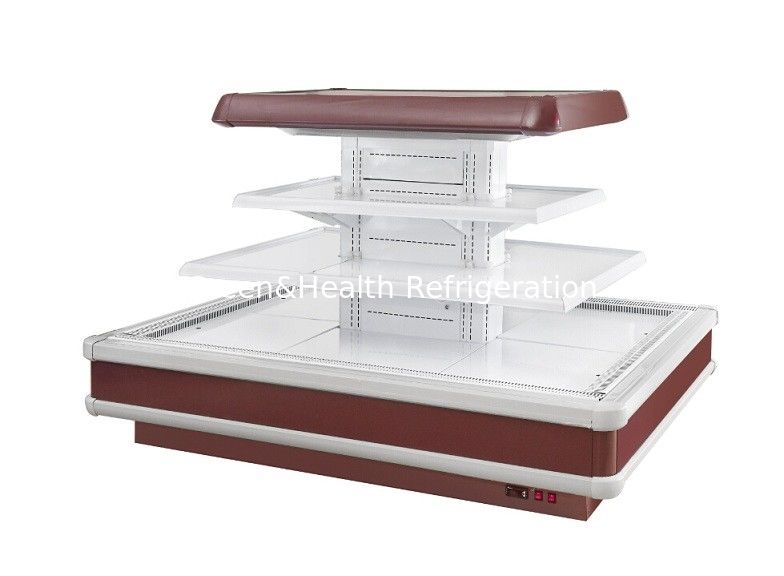 ม่านอากาศแนวตั้งไฟ LED Multideck เปิด Chiller ประเภทมุม