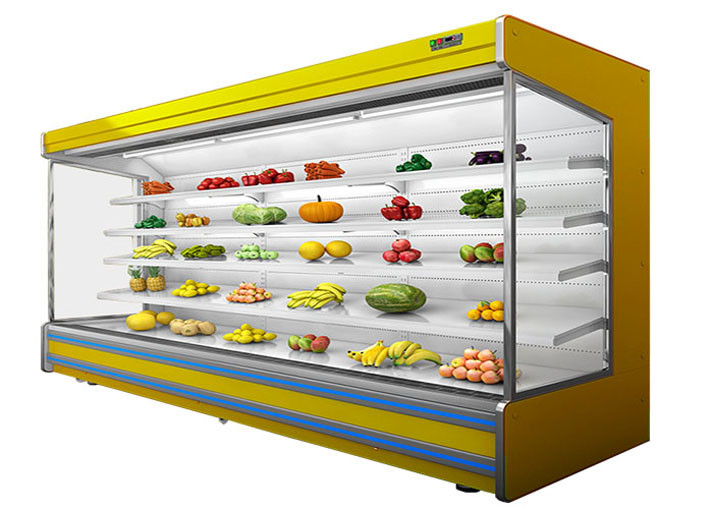 ระบบระบายความร้อนด้วยพัดลมจากระยะไกล Open Multideck Chiller สำหรับซุปเปอร์มาร์เก็ต / เชิงพาณิชย์