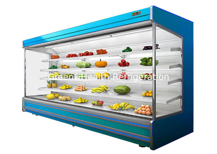 ตู้แช่ผักแบบเปิดโล่ง Multideck Juice Fruit Mall ตู้เย็น