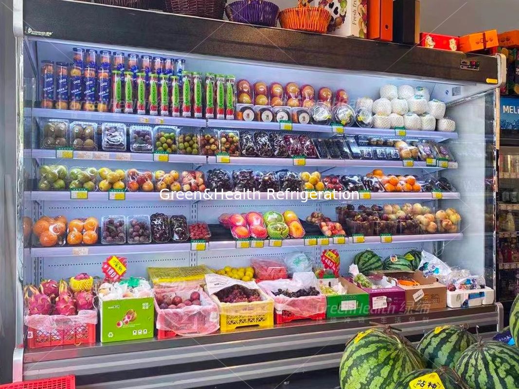 ตู้แช่ผักแบบเปิดโล่ง Multideck Juice Fruit Mall ตู้เย็น