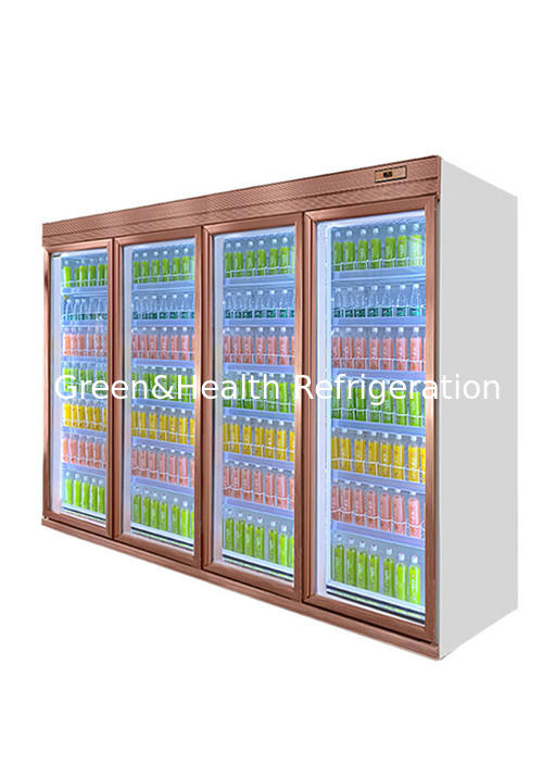 ตู้โชว์เครื่องดื่มเย็นประตูกระจกตั้งตรงสำหรับร้านสะดวกซื้อ 1500L/N