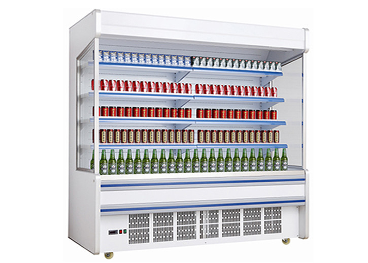 2.5m Plug In System 4 Layers ร้านค้าเปิดตู้เย็นสําหรับการแสดงสินค้า
