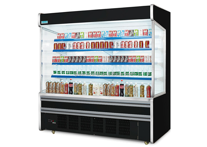 2.5m Plug In System 4 Layers ร้านค้าเปิดตู้เย็นสําหรับการแสดงสินค้า