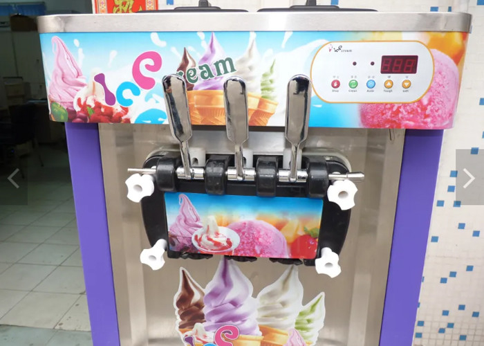 22 L / H Commercial Counter Soft Ice Cream Machine เครื่องทําไอศกรีมจากสแตนเลส