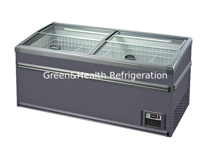 เครื่องเย็นเกาะพาณิชย์ที่มีความจุ 1040 ลิตร อัตโนมัติ defrost และ R290 refrigerant สําหรับการแสดงสินค้าในซุปเปอร์มาร์เก็ต