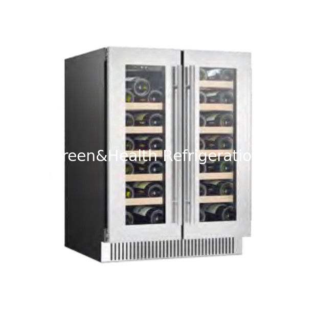 ใบรับรอง ETL ประหยัดพื้นที่ โซนสอง เครื่องเย็นสแตนเลส สําหรับเก็บไวน์เบียร์