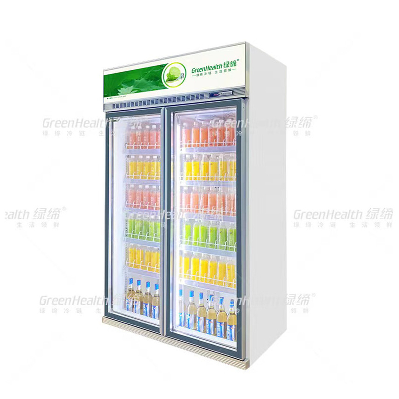 เครื่องเย็นเครื่องดื่มพาณิชย์ 5 ชั้น พร้อมเครื่องควบคุมดิจิทัล สําหรับการแก้ไขการเย็นของซุปเปอร์มาร์เก็ต