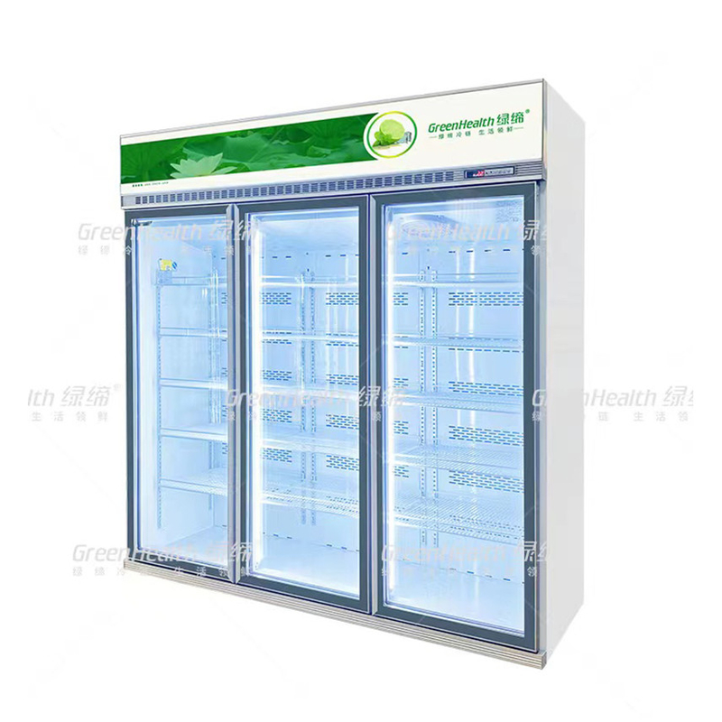 เครื่องเย็นเครื่องดื่มพาณิชย์ 5 ชั้น พร้อมเครื่องควบคุมดิจิทัล สําหรับการแก้ไขการเย็นของซุปเปอร์มาร์เก็ต