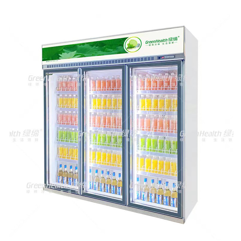 เครื่องเย็นเครื่องดื่มพาณิชย์ 5 ชั้น พร้อมเครื่องควบคุมดิจิทัล สําหรับการแก้ไขการเย็นของซุปเปอร์มาร์เก็ต