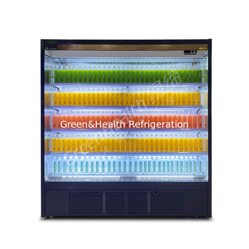 เปิดจอ ตู้เย็นเย็น สําหรับอาหารสดและเครื่องดื่ม จออัดอุณหภูมิ 2-8C