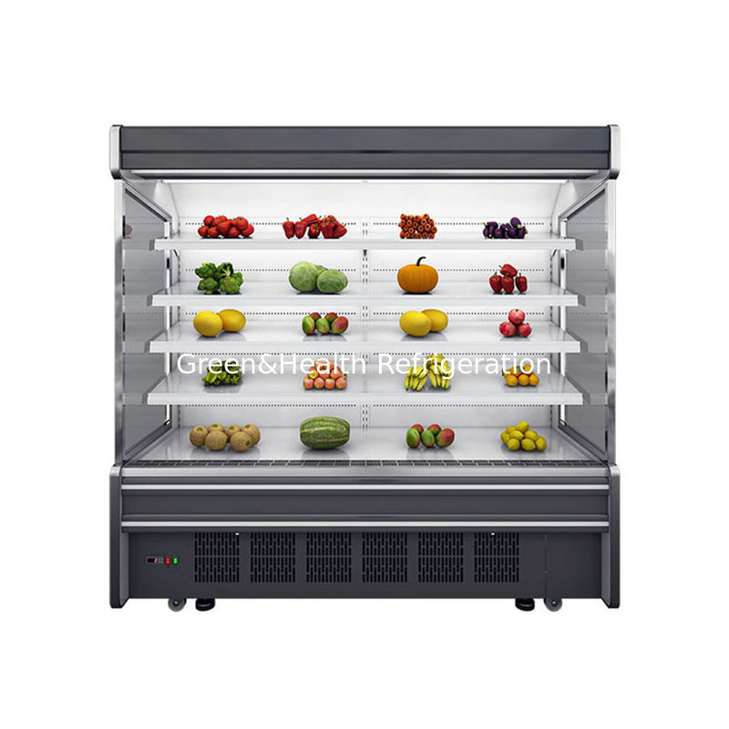 Commercial Multideck Open Chiller พร้อม 4 ชั้นวาง 5 พื้นที่แสดงผลไฟ LED และสารทำความเย็น R22