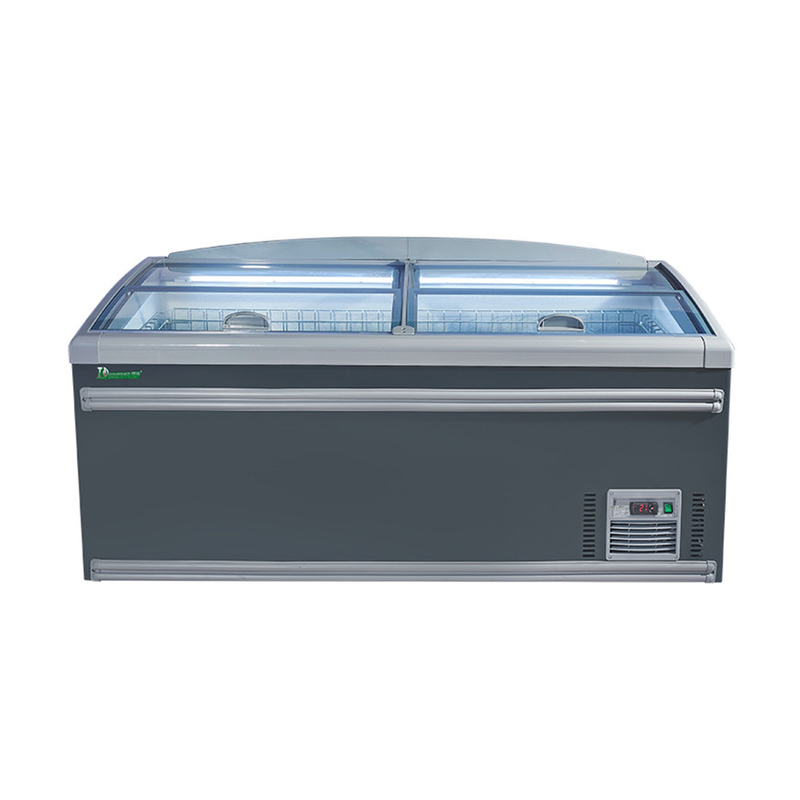 หัวหน้าประตูเลื่อน ซุปเปอร์มาร์เก็ต เกาะ Freezer กับแสงภายใน อลูมิเนียม