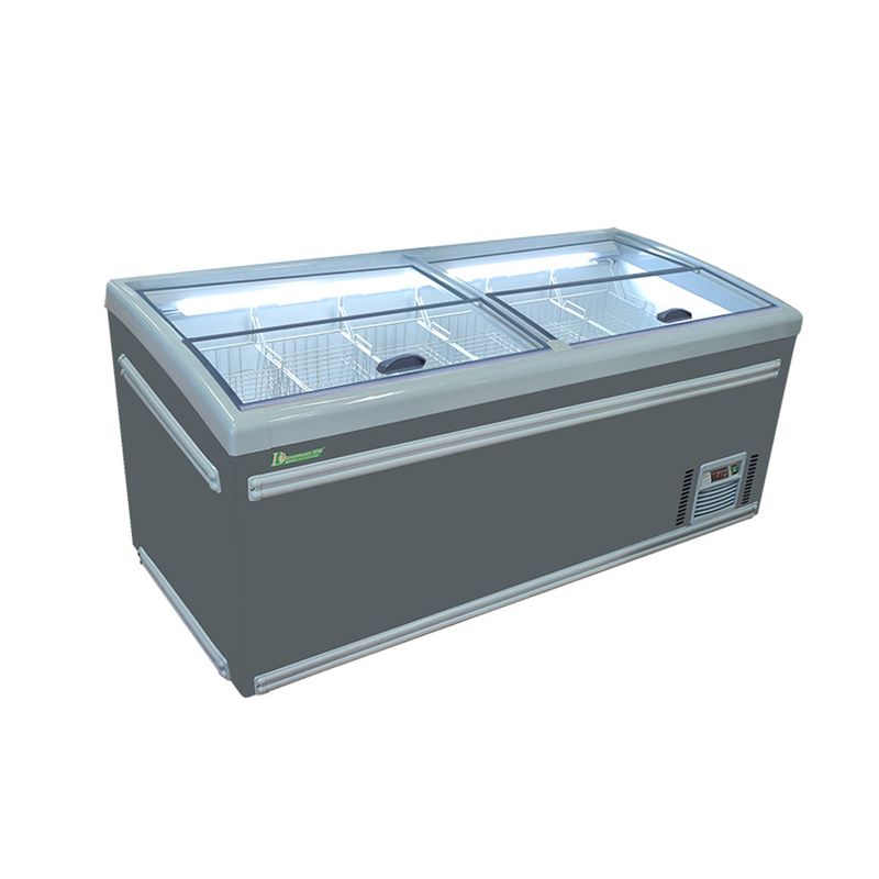 หัวหน้าประตูเลื่อน ซุปเปอร์มาร์เก็ต เกาะ Freezer กับแสงภายใน อลูมิเนียม