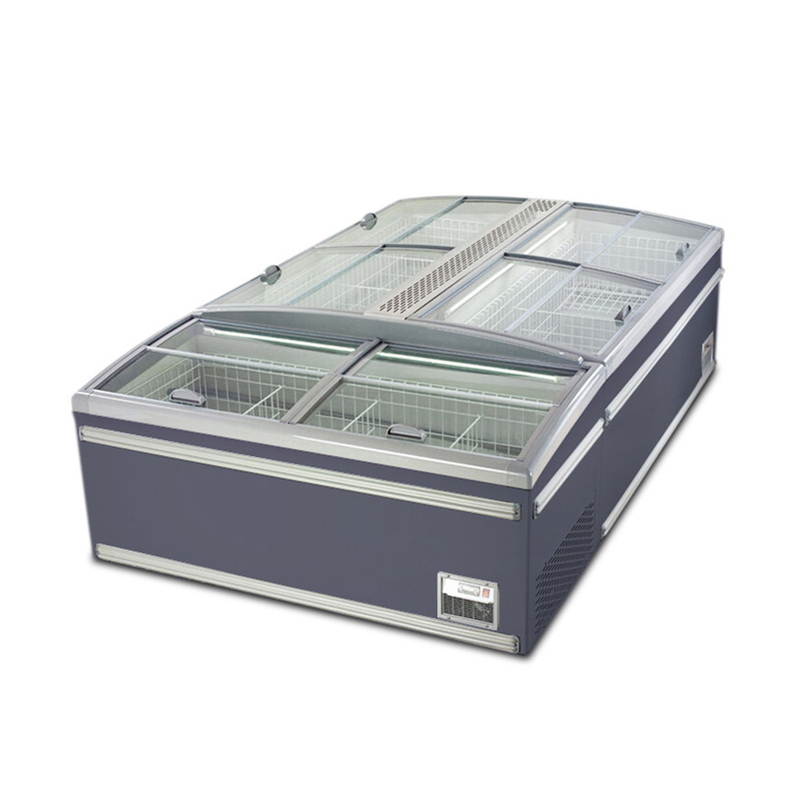 หัวหน้าประตูเลื่อน ซุปเปอร์มาร์เก็ต เกาะ Freezer กับแสงภายใน อลูมิเนียม