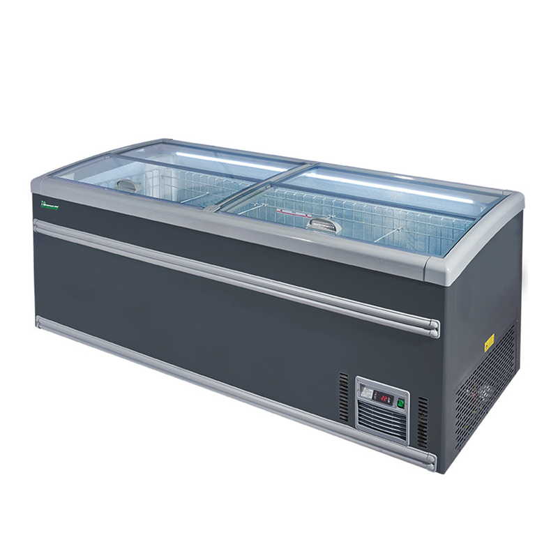 หัวหน้าประตูเลื่อน ซุปเปอร์มาร์เก็ต เกาะ Freezer กับแสงภายใน อลูมิเนียม
