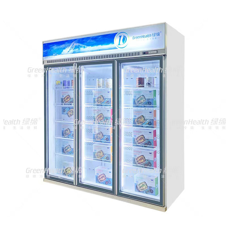 ประหยัดพลังงาน ปรับปรุงการแสดงสินค้าการค้า Freezer สําหรับการอนุรักษ์อาหาร