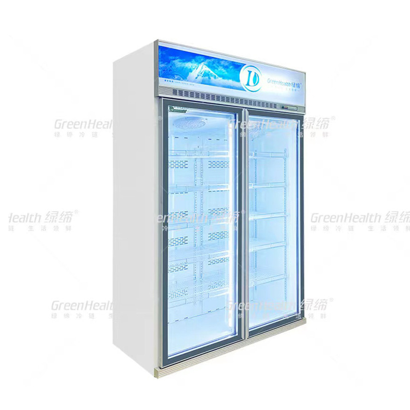 เครื่องตู้เย็นปรับปรุงความถี่แบบพาณิชย์แบบตั้ง 2 ประตู พร้อมเครื่องปรับปรุงความเย็นและ LED