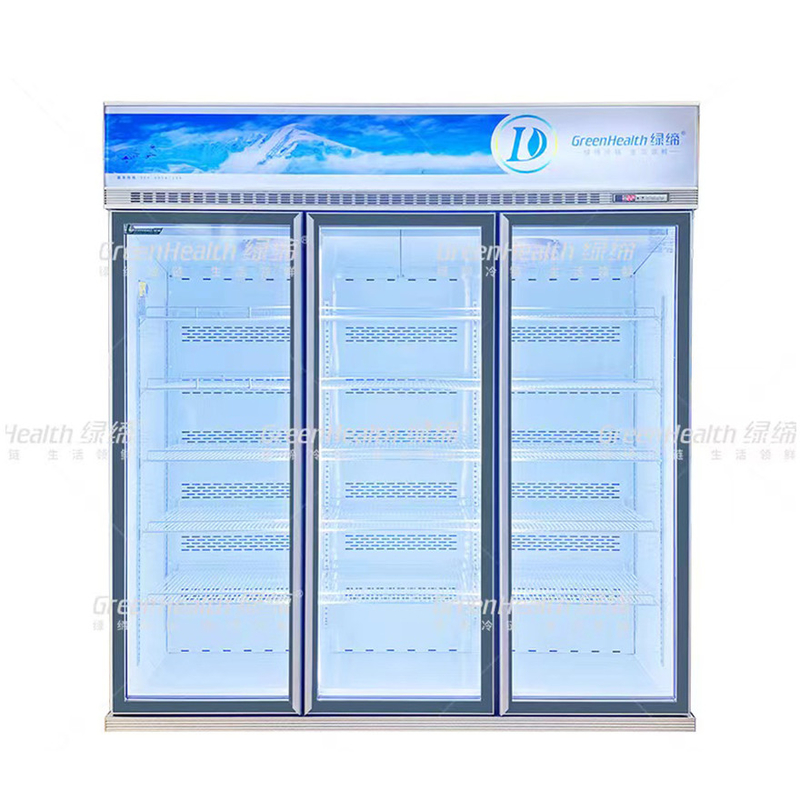 เครื่องตู้เย็นปรับปรุงความถี่แบบพาณิชย์แบบตั้ง 2 ประตู พร้อมเครื่องปรับปรุงความเย็นและ LED