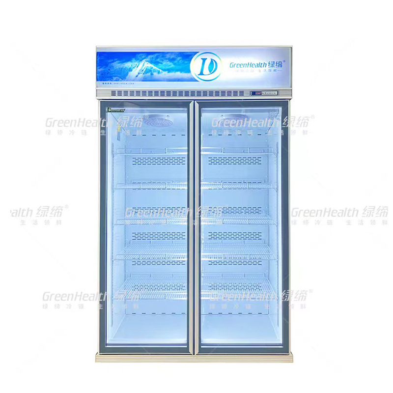 เครื่องตู้เย็นปรับปรุงความถี่แบบพาณิชย์แบบตั้ง 2 ประตู พร้อมเครื่องปรับปรุงความเย็นและ LED