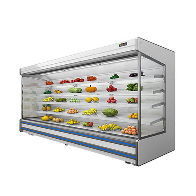 LED Multideck Open Display Chiller พร้อม 4 ชั้นวางและ 5 พื้นที่แสดงภาพใน 2-8.C