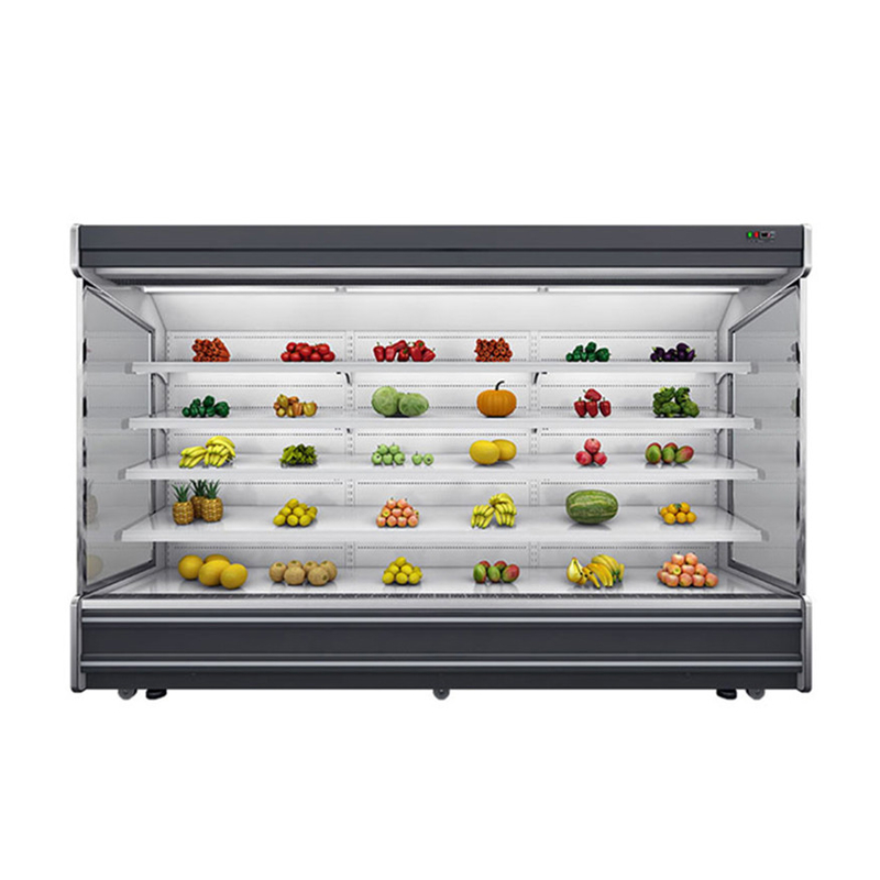 LED Multideck Open Display Chiller พร้อม 4 ชั้นวางและ 5 พื้นที่แสดงภาพใน 2-8.C