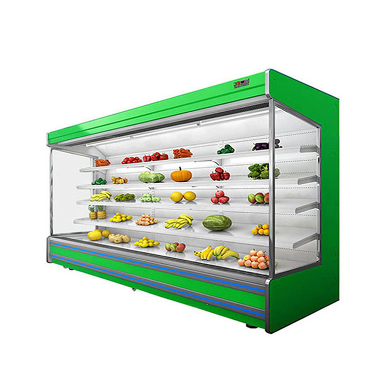 LED Multideck Open Display Chiller พร้อม 4 ชั้นวางและ 5 พื้นที่แสดงภาพใน 2-8.C