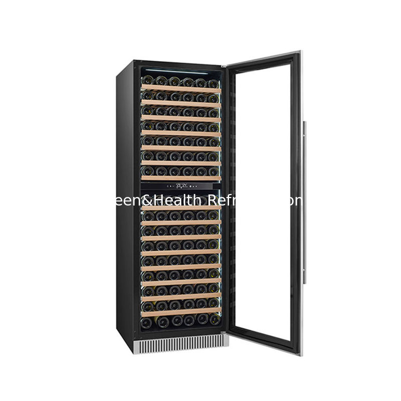 ใบรับรอง ETL เครื่องเย็นไวน์แบบไฟฟ้าแบบสองโซน 60 กระป๋อง สําหรับเก็บและรักษาไวน์