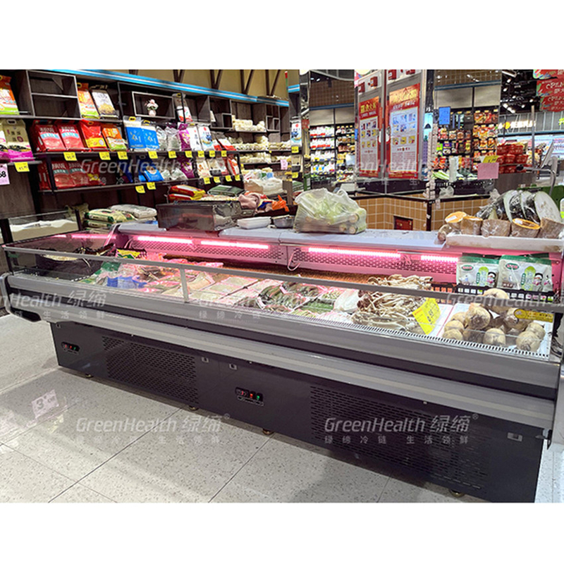 -2 ~ 8oC ขนาดใหญ่ โทรศัพท์เคลื่อนไหว พกพา Deli Meat Display ตู้เย็น เปิดตู้เย็น