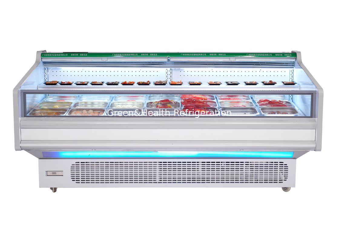 ตู้แช่แข็งแบบเปิดแนวนอนสแตนเลส 800L สำหรับตู้แช่แข็งเชิงพาณิชย์เนื้อ Chiller