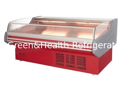 ตู้แช่แข็งแบบเปิดแนวนอนสแตนเลส 800L สำหรับตู้แช่แข็งเชิงพาณิชย์เนื้อ Chiller