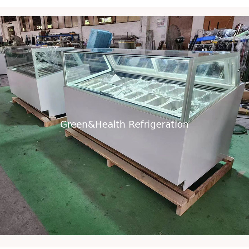 เครื่องตู้เย็นที่ใช้พลังงานประหยัดไอศกรีมที่ไม่มี Frost สําหรับความจุในการเก็บของขนาดใหญ่