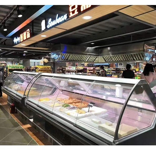 220/50hz โวลเตชั่นก๊าซ R404a อาหารที่ปรุงอาหาร