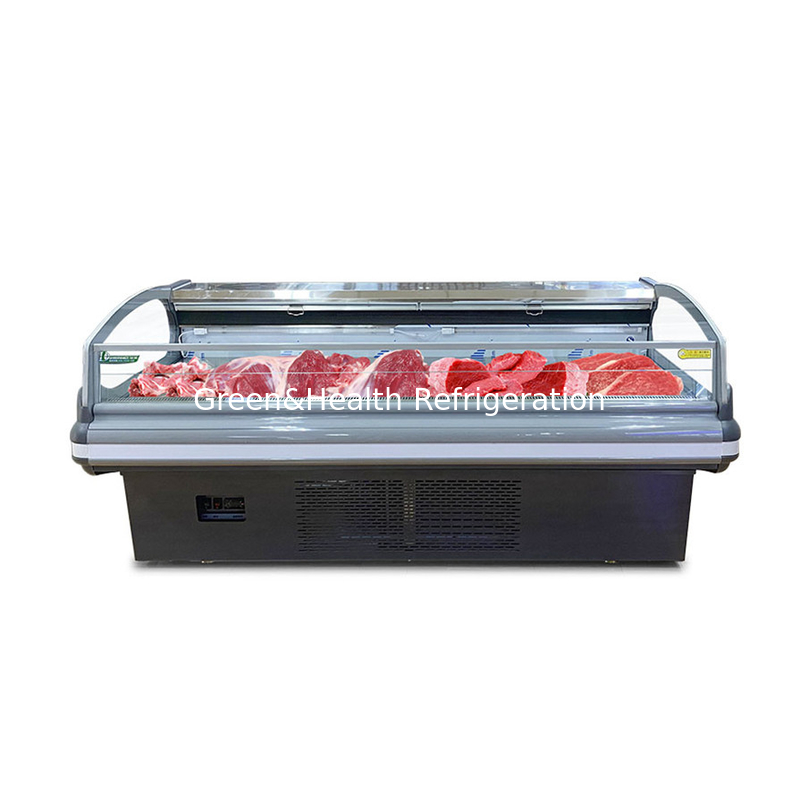 ร้านขายเนื้อ / ซุปเปอร์มาร์เก็ต ตู้เย็นเก็บเนื้อสด พร้อมแสง LED