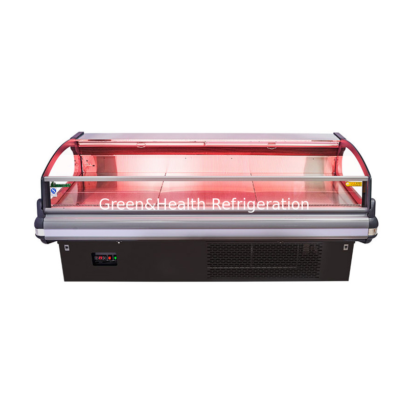 ร้านขายเนื้อ / ซุปเปอร์มาร์เก็ต ตู้เย็นเก็บเนื้อสด พร้อมแสง LED