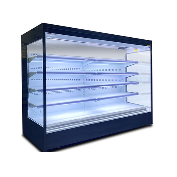 ตู้ผ้าม่านอากาศสแตนเลสแบบกระจกเปิดหลายชั้น พร้อมเมล็ดหงส์และ LED