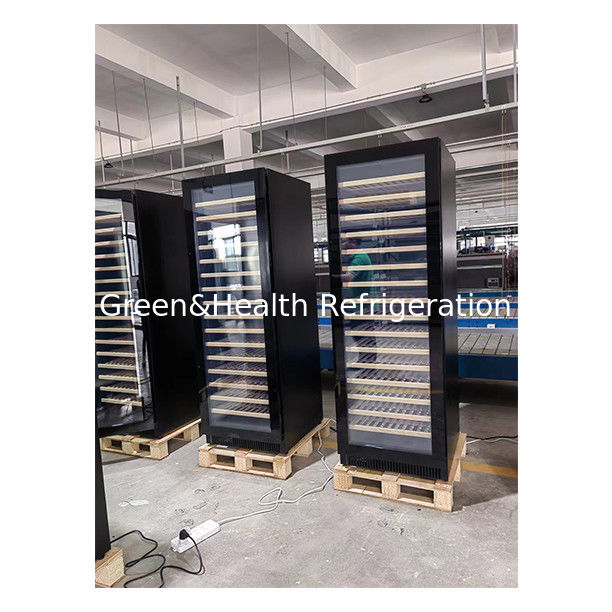 ใบรับรอง ETL 326 หน่วย พร้อมประตูกระจก 2 ตัว เครื่องเย็นไวน์อุณหภูมิอิสระ 3 ตัว