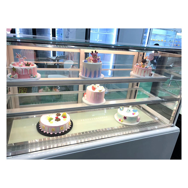 ร้านเค้กกระจกโปร่งหลายชั้น ใช้ในการจัดเก็บ จัดจองเค้ก จัดจองเย็น