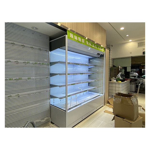 ซุปเปอร์มาร์เก็ต / ร้านขายของสะดวก มุมขวา แบบเปิด เครื่องเย็น เครื่องเย็นสําหรับเก็บอาหาร / เครื่องดื่ม