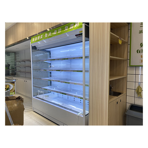 ซุปเปอร์มาร์เก็ต / ร้านขายของสะดวก มุมขวา แบบเปิด เครื่องเย็น เครื่องเย็นสําหรับเก็บอาหาร / เครื่องดื่ม