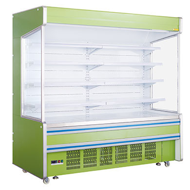 เครื่องทําความเย็นแบบเปิดทางการค้า โฟกชีน พล๊อกอิน แบบ Multideck Display Chiller สําหรับผักและเครื่องดื่ม
