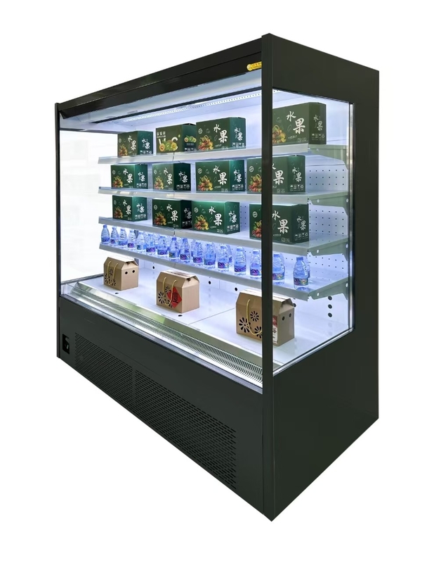 เครื่องทําความเย็นแบบเปิดทางการค้า โฟกชีน พล๊อกอิน แบบ Multideck Display Chiller สําหรับผักและเครื่องดื่ม