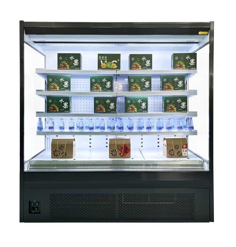 เครื่องทําความเย็นแบบเปิดทางการค้า โฟกชีน พล๊อกอิน แบบ Multideck Display Chiller สําหรับผักและเครื่องดื่ม