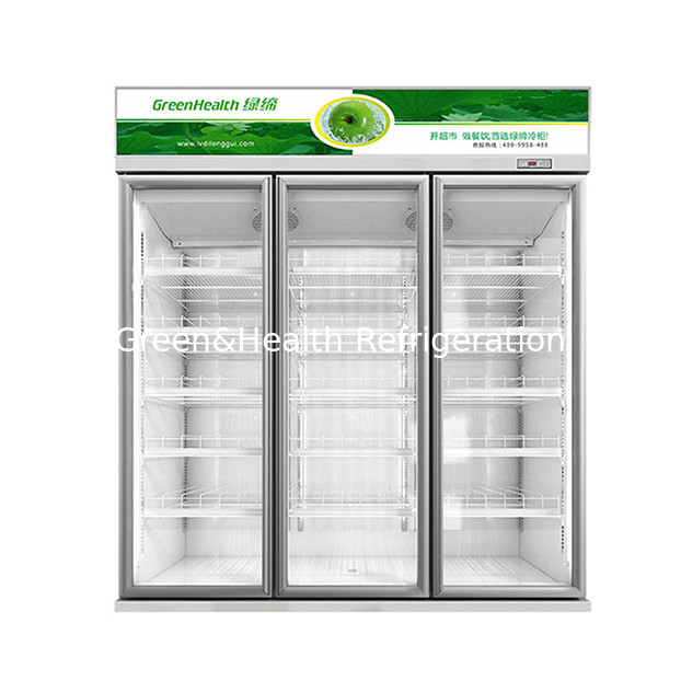 ซุปเปอร์มาร์เก็ต / ร้านค้า 2 ประตูกระจก ออมสิน ตู้เย็น ตู้เย็นแสดงภาพ